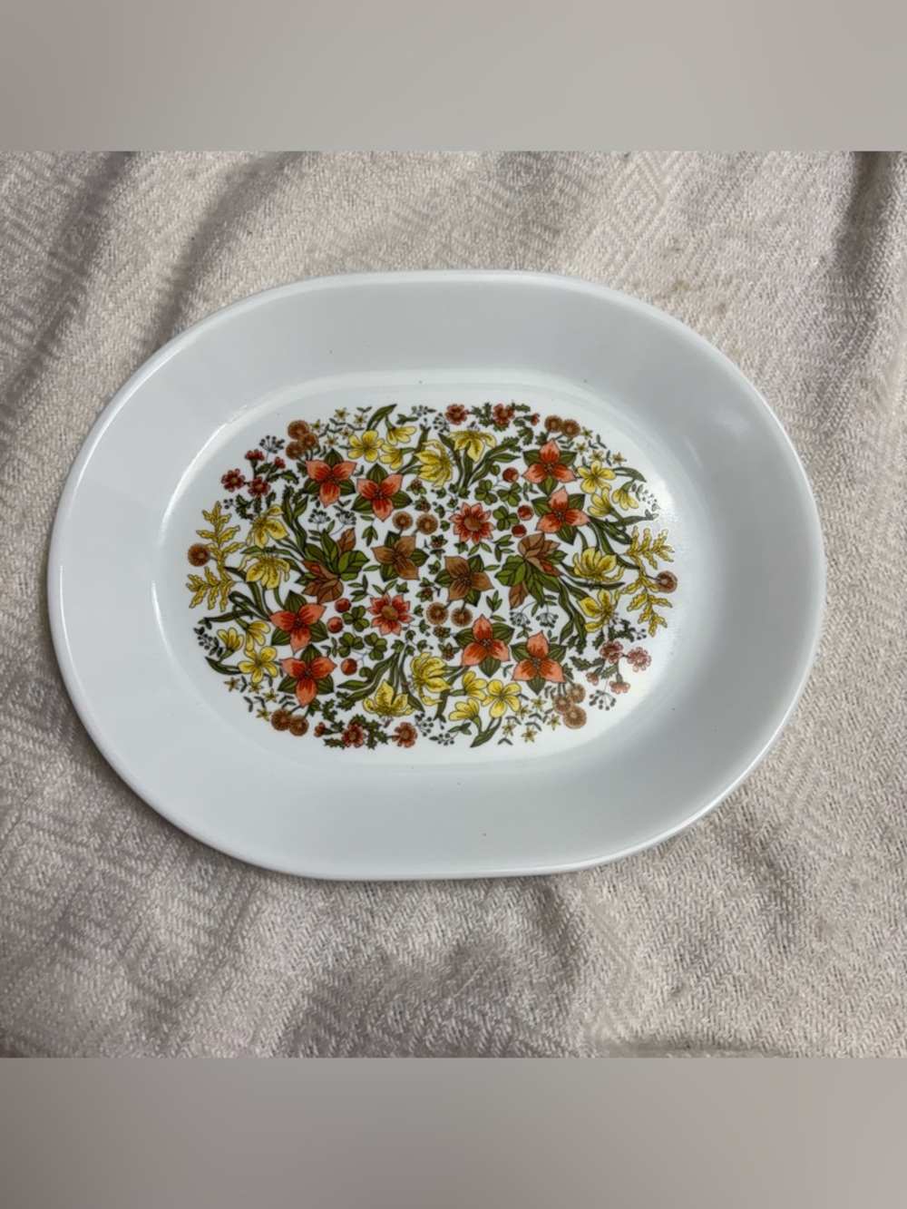 Corelle by Corning White vintage Floral platter
